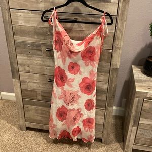 Gorgeous cream, rose, beige vintage dress. great condition